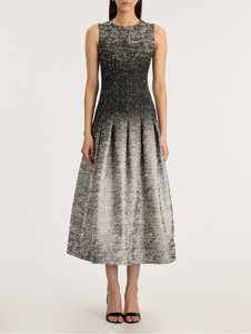 *VIRTUAL TRUNK SHOW* Oscar de la Renta Sleeveless Ombre Boucle Jacquard Dress