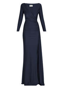 Chiara Boni La Petite Robe Koly JJ Long Gown in Midnight, Size 48 Chiara Boni La Petite Robe Koly JJ Long Gown in Midnight, Size 48