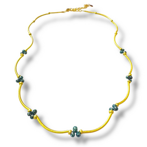 *SIP & SHOP EVENT* Mara Labell Designs 18K Gold Dangerous Curves Blue Diamond Briolettes Necklace, 18" *SIP & SHOP EVENT* Mara Labell Designs 18K Gold Dangerous Curves Blue Diamond Briolettes Necklace, 18"