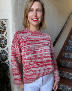 Fabiana Filippi Knit Sweater in Birch/Lacquer/Rose Quartz, Size 40 Fabiana Filippi Knit Sweater in Birch/Lacquer/Rose Quartz, Size 40