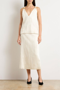 Brandon Maxwell The Drew Deep V Tank in Ivory Brandon Maxwell The Drew Deep V Tank in Ivory