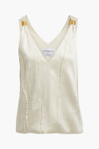 Brandon Maxwell The Drew Deep V Tank in Ivory Brandon Maxwell The Drew Deep V Tank in Ivory
