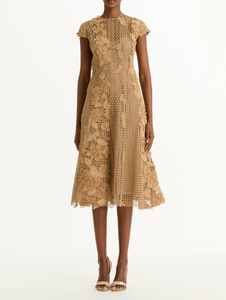 *VIRTUAL TRUNK SHOW* Oscar de la Renta Guipure Embroidered Day Dress *VIRTUAL TRUNK SHOW* Oscar de la Renta Guipure Embroidered Day Dress