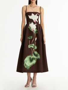 *VIRTUAL TRUNK SHOW* Oscar de la Renta Sleeveless Chine Cyclamen Faille Cocktail Dress *VIRTUAL TRUNK SHOW* Oscar de la Renta Sleeveless Chine Cyclamen Faille Cocktail Dress