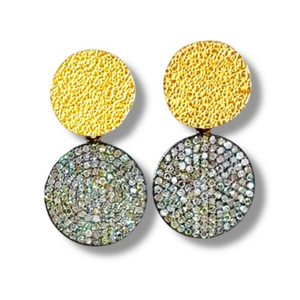 Mara Labell Designs Perfect Pave Rhodium Disk Earrings, 10mm Mara Labell Designs Perfect Pave Rhodium Disk Earrings, 10mm
