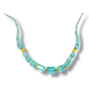 Mara Labell Designs Aquamarine Trillions and 18K Gold Necklace, 18" (One of a Kind) Mara Labell Designs Aquamarine Trillions and 18K Gold Necklace, 18" (One of a Kind)