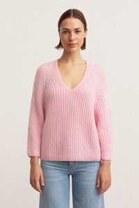 Iris Von Arnim Fallou V-Neck Cashmere Sweater in Light Rose Iris Von Arnim Fallou V-Neck Cashmere Sweater in Light Rose