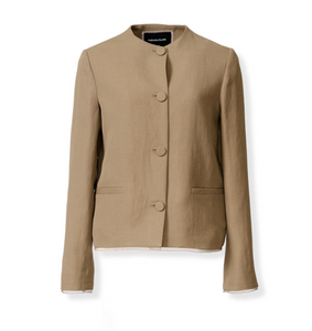 *VIRTUAL TRUNK SHOW* Fabiana Filippi Viscose Linen Boxy Jacket with Tulle and Filo Diamante *VIRTUAL TRUNK SHOW* Fabiana Filippi Viscose Linen Boxy Jacket with Tulle and Filo Diamante