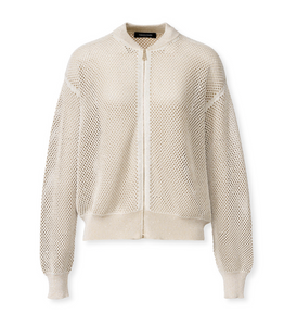 *VIRTUAL TRUNK SHOW* Fabiana Filippi Sequin and Cotton Scuba Mesh Stitch Bomber *VIRTUAL TRUNK SHOW* Fabiana Filippi Sequin and Cotton Scuba Mesh Stitch Bomber