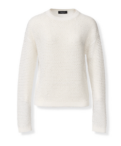 *VIRTUAL TRUNK SHOW* Fabiana Filippi Sequin Ribbon Crochet Cropped Crew Neck Sweater *VIRTUAL TRUNK SHOW* Fabiana Filippi Sequin Ribbon Crochet Cropped Crew Neck Sweater