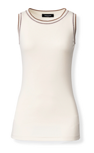 *VIRTUAL TRUNK SHOW* Fabiana Filippi Ribbed Tank Top with Contrast Knit Trim *VIRTUAL TRUNK SHOW* Fabiana Filippi Ribbed Tank Top with Contrast Knit Trim