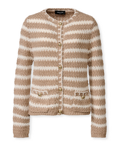 *VIRTUAL TRUNK SHOW* Fabiana Filippi Striped Cotton and Boucle' Boxy Knit Jacket *VIRTUAL TRUNK SHOW* Fabiana Filippi Striped Cotton and Boucle' Boxy Knit Jacket
