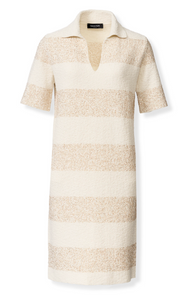 *VIRTUAL TRUNK SHOW* Fabiana Filippi Striped Sequin Boucle' Knit Polo Dress *VIRTUAL TRUNK SHOW* Fabiana Filippi Striped Sequin Boucle' Knit Polo Dress