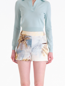 *VIRTUAL TRUNK SHOW* Oscar de la Renta Landscape Satin Shorts