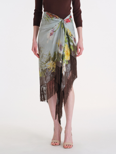 *VIRTUAL TRUNK SHOW* Oscar de la Renta Multi Floral Fringe Skirt