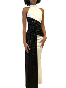 *VIRTUAL TRUNK SHOW* Chiara Boni La Petite Robe Virgo BIC Paillettes Long ZP Gown