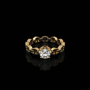 *RESERVE TODAY* Hoorsenbuhs 18K Gold Micro II Single Solitaire with 0.5 Carat Diamond