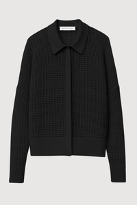 Iris Von Arnim Peonia Cashmere Cotton Poloneck Collar in Black