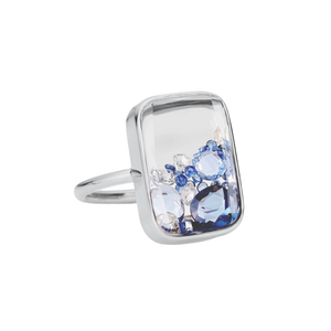 Moritz Glik Ten Fourteen Ring Blue Sapphire, Size 8