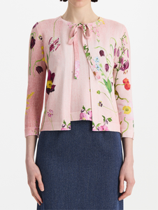 *VIRTUAL TRUNK SHOW* Oscar de la Renta All Over Floral Twinset Cardigan