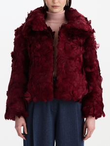 *VIRTUAL TRUNK SHOW* Oscar de la Renta Long Sleeve Furry Feathers Jacket