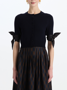 *VIRTUAL TRUNK SHOW* Oscar de la Renta Argyle Tie Knit Cardigan