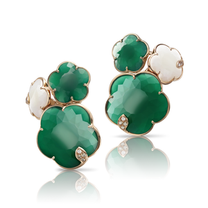 Pasquale Bruni 18K Rose Gold Ton Joli Bouquet Earrings with Mother Nature Gems and Diamonds