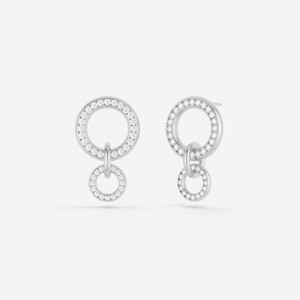 Spinelli Kilcollin 18K White Gold Canis 3 Link Diamond Earrings