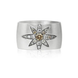 .925SUNEERA Vintage Finish Sterling Silver Neve Cigar Band, Size 7.5