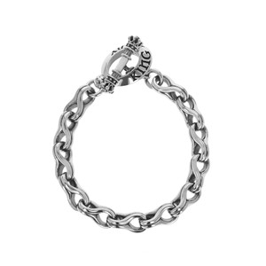King Baby Studio Large Twisted Eight Link Bracelet, Size Medium