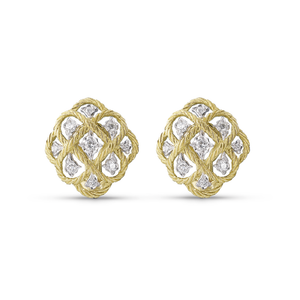Buccellati Étoilée 18K White and Yellow Gold Earrings