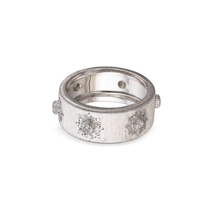 Buccellati Macri Classica 18K White Gold Eternelle Ring (8mm), Size 55