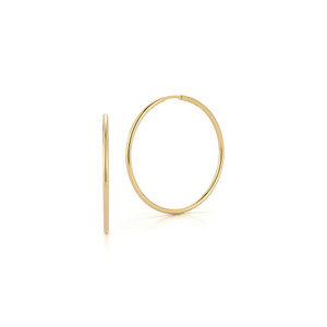 Jade Trau 18K Yellow Gold Plié Hoops 1.5