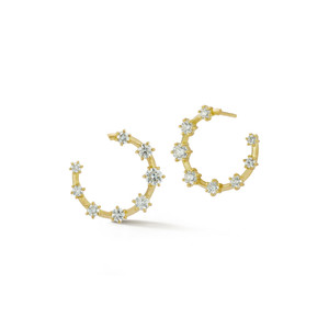 Jade Trau 18K Yellow Gold Large Kismet Diamond Hoops