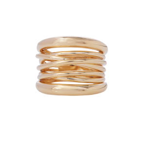 Sidney Garber 18K Yellow Gold Scribble Ring, Size 6.5