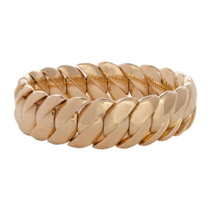 Sidney Garber 18K Yellow Gold Polish Wave Link Bracelet, 17cm