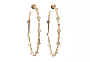 Armenta 18K Yellow Gold Crivelli Hoop Earrings, 52mm