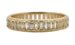 Armenta 18K Yellow Gold Baguette Stack Band Ring, Size 7.75
