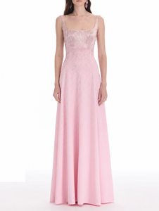 *VIRTUAL TRUNK SHOW* Oscar de la Renta Cap Sleeve Bugle Cut Bead Embroidered Gown