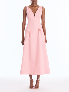 *VIRTUAL TRUNK SHOW* Oscar de la Renta Sleeveless V Neck Lightweight Wool Tweed Day Dress