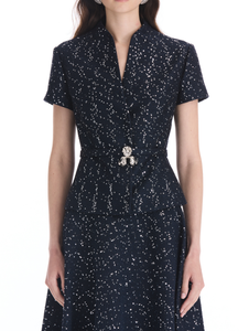 *VIRTUAL TRUNK SHOW* Oscar de la Renta Short Sleeve Sequin Tweed Jacket