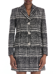 *VIRTUAL TRUNK SHOW* Oscar de la Renta Long Sleeve Glen Plaid Boucle Tweed Jacket
