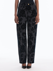 *VIRTUAL TRUNK SHOW* Oscar de la Renta Floral Flocked Denim Pant