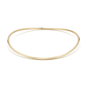 Jade Trau 18K Yellow Gold Plié Collar (High Polish), Size 14