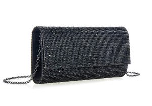 Judith Leiber Couture Perry Crystal Clutch in Black