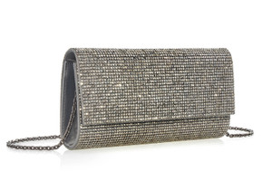 *COMING SOON* Judith Leiber Couture Perry Crystal Clutch in Gray