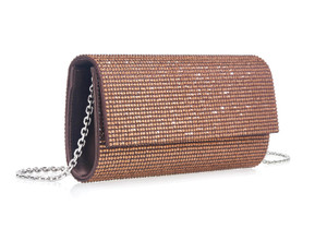 *COMING SOON* Judith Leiber Couture Perry Crystal Clutch in Chocolate
