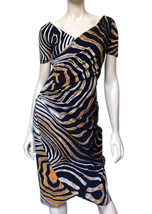 Chiara Boni La Petite Robe Ajak Print Dress in Tanzania, Size 40 Chiara Boni La Petite Robe Ajak Print Dress in Tanzania, Size 40