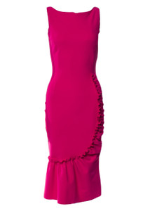 Chiara Boni La Petite Robe Tera Dress in Bouganville, Size 42