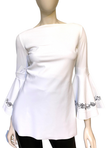 Chiara Boni La Petite Robe BeyonceBR Top in White, Size 46 Chiara Boni La Petite Robe BeyonceBR Top in White, Size 46
